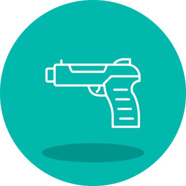 Silah. Web simgesi basit illüstrasyon 