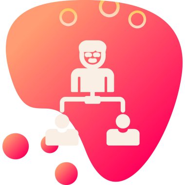 Hiyerarşi web simgesi basit illüstrasyon