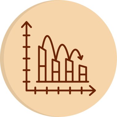 bar çizelgesi simgesi, vektör illüstrasyonu 