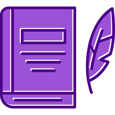 Edebiyat. Web simgesi basit illüstrasyon 