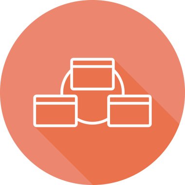 organizasyon yapı simgesi, vektör illüstrasyon basit tasarım