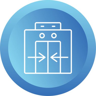 Asansör simgesi, vektör illüstrasyonu basit tasarım