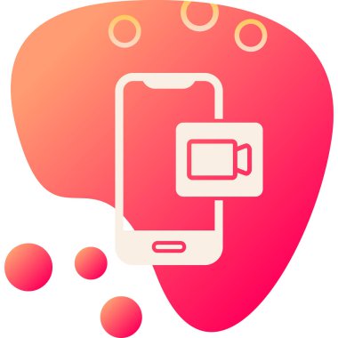 çevrimiçi konferans, illüstrasyon, vektör simgesi