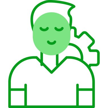 Çalışan Yönetimi simgesi, vektör illüstrasyonu