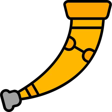 Boynuz. Web simgesi basit illüstrasyon