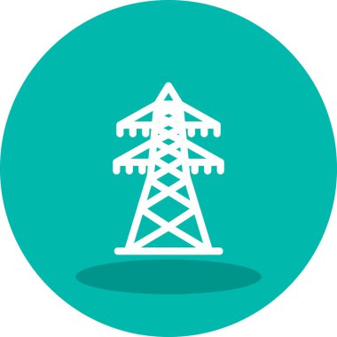 elektrik kulesi simgesi, vektör illüstrasyonu