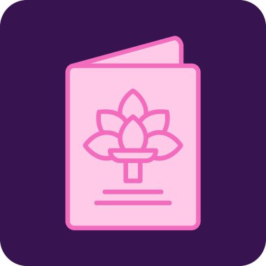 Tebrik kartı simgesi vektör illüstrasyonu