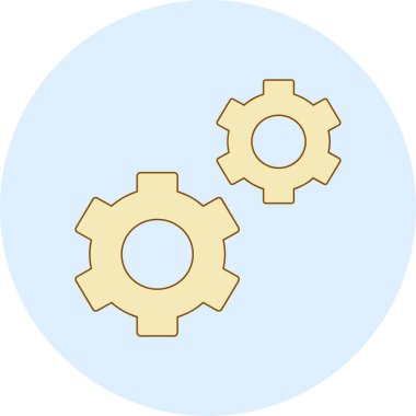 Vitesli ayar simgesi, vektör illüstrasyonu basit tasarım