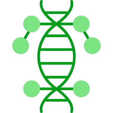 DNA ikonu vektör illüstrasyonu. Genetik        