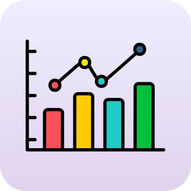 bar çizelgesi simgesi, vektör illüstrasyonu 