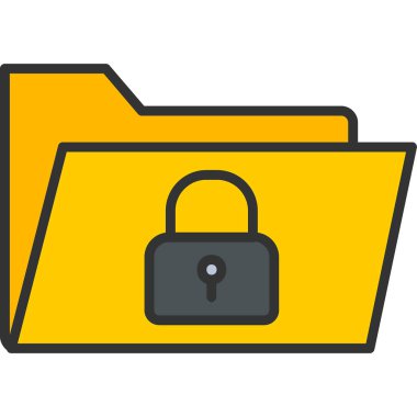 Güvenli Veri Web simgesi vektör illüstrasyonu 