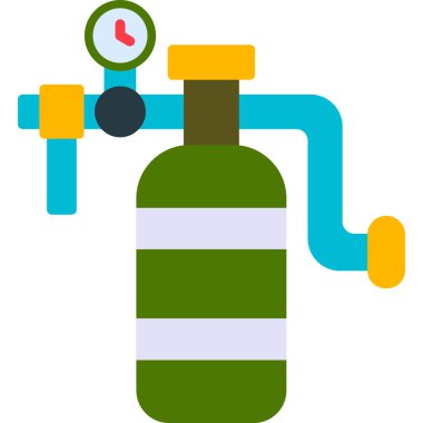 Oxygen Tank modern simgesinin vektör çizimi            
