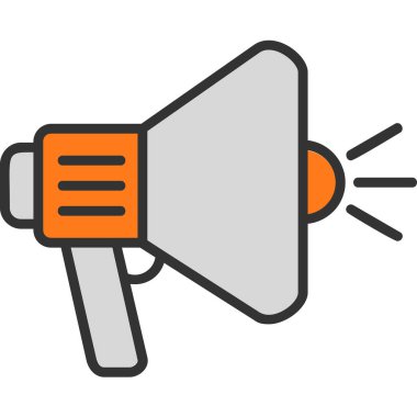 megafon web simgesi, vektör çizim 