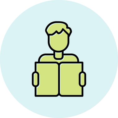 Web simgesi vektör illüstrasyonu öğreniliyor 