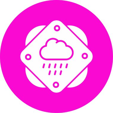 bulut tahmin ikonu ana hatlar biçiminde  