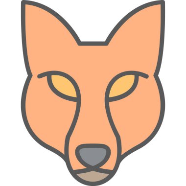 Fox Web simgesi, vektör illüstrasyonu