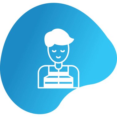 avatar male icon, vector illustration 