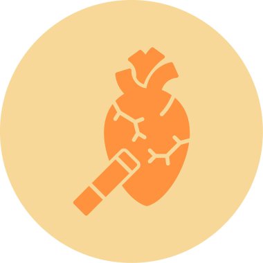 Sigara içme simgesi, vektör illüstrasyonu basit tasarım