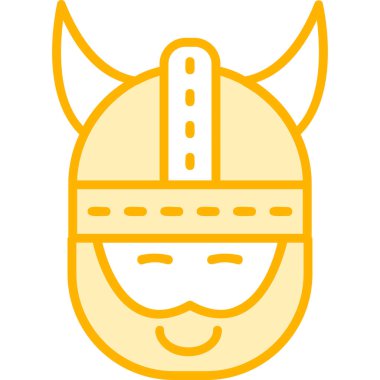 Viking simgesi, vektör illüstrasyonu basit tasarım