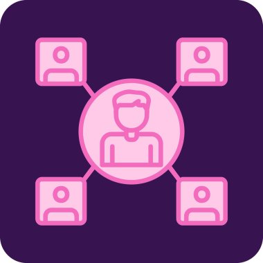 personel dış kaynak simgesi, vektör illüstrasyonu basit tasarım