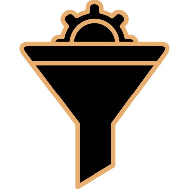 Vektör illüstrasyon Huni ağ simgesi 