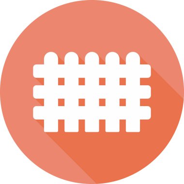 çit web simgesi, vektör çizim