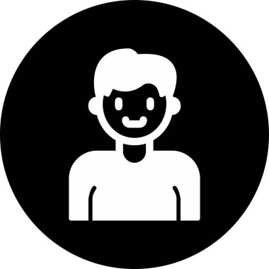 İnsan avatar web simgesi basit illüstrasyon 