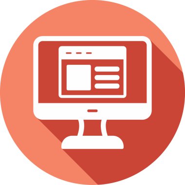 Web sitesi işareti, vektör illüstrasyonlu blog simgesi, bilgisayar ekranı