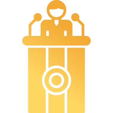 Podyum simgesinin vektör illüstrasyonu, kavram açıkla              