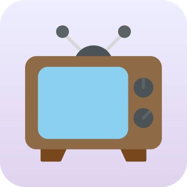 televizyon simgesi, basit vektör illüstrasyonu