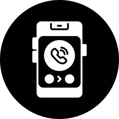 telefon arama simgesi, vektör illüstrasyonu basit tasarım