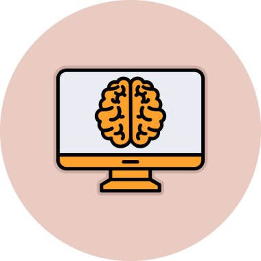 bilgisayar ekranı simgesi, vektör illüstrasyonu basit tasarım