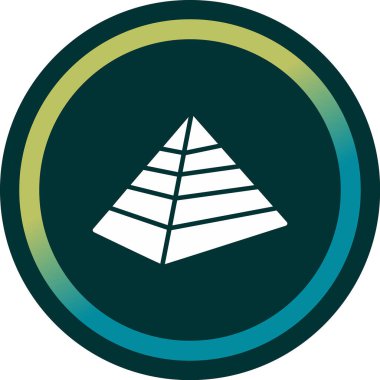 Piramit ağ simgesi vektör illüstrasyonu