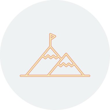 Başarı Dağı simgesinin vektör illüstrasyonu 