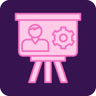 Proje Yönetimi düz simge vektör çizimi 