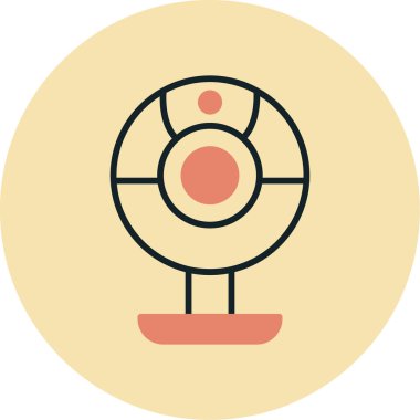 Web kamera simge vektör çizim