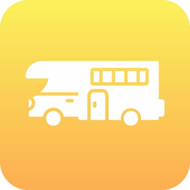 karavan web simgesi basit illüstrasyon