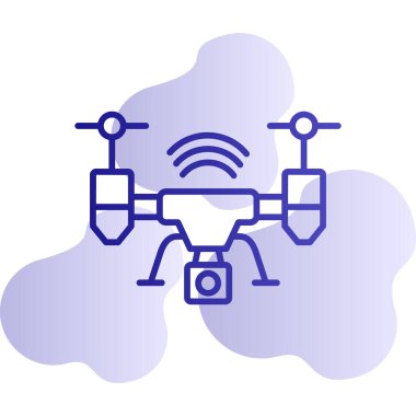 Drone simgesi vektör illüstrasyon tasarımı