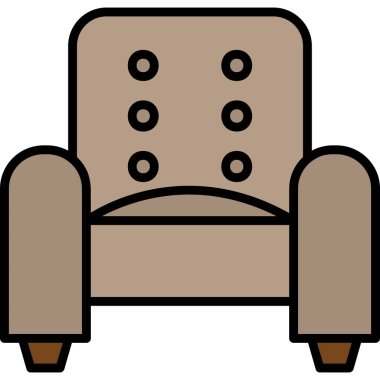 Kol Koltuğu Web simgesi basit illüstrasyon