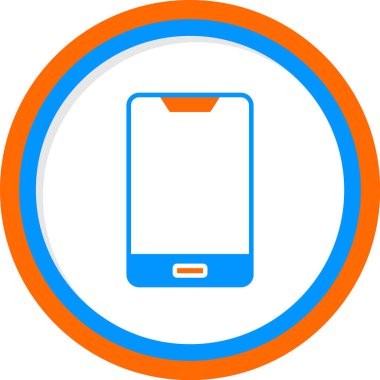 Cep telefonu simgesi, vektör illüstrasyonu 