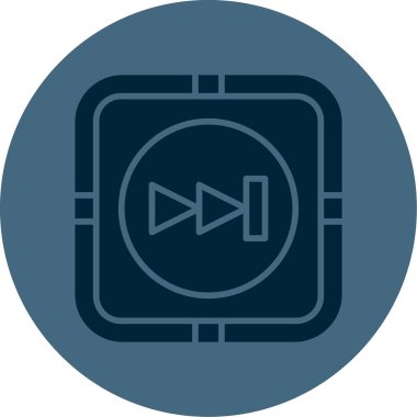 İleri düğme ikon vektör şablonunu atla