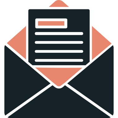 E- posta İş Teklif simgesi vektör illüstrasyonu