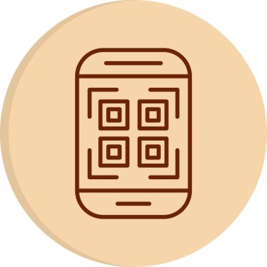 Cep Telefonu Web simgesi vektör illüstrasyonu