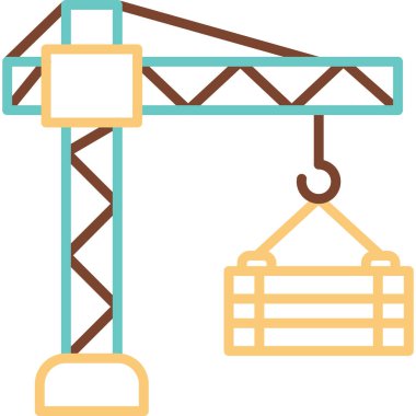 Vinç. Web simgesi basit illüstrasyon 