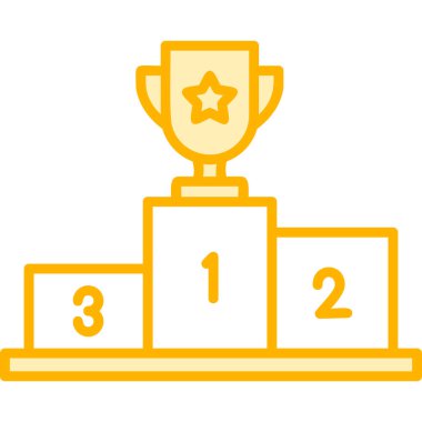 Kazanan kupa ikonu. özet çizimi 