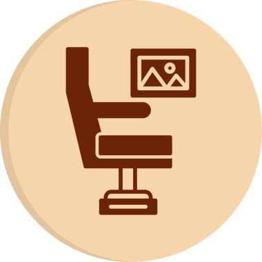 modada izole edilmiş arka planda koltuk simgesi 