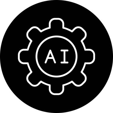 Ai Ayarları web simgesi, vektör illüstrasyonu 