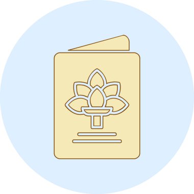 Tebrik kartı simgesi vektör illüstrasyonu