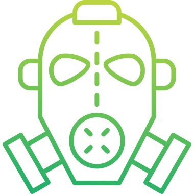 Gaz Maskesi ağ simgesi, vektör illüstrasyonu 