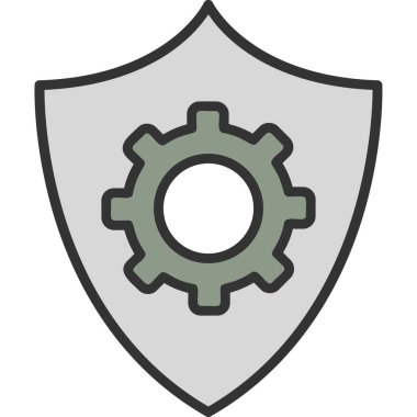 Veri koruma simgesi, vektör çizim                  